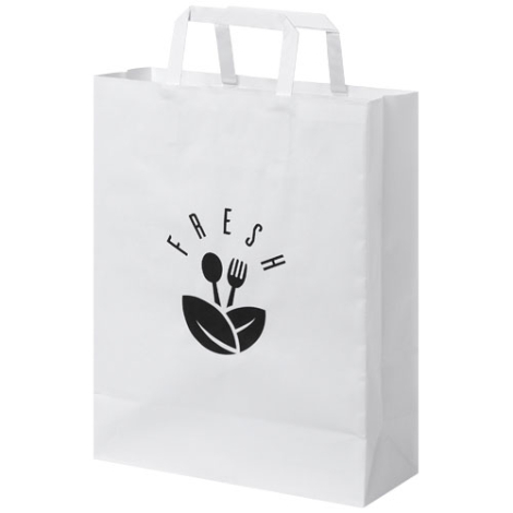 Sac publicitaire 25x32x11cm en papier Kraft - MOYEN