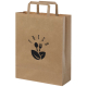 Sac publicitaire 25x32x11cm en papier Kraft - MOYEN