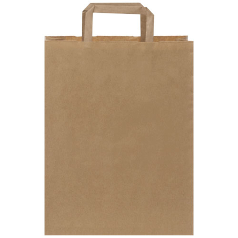 Sac publicitaire 25x32x11cm en papier Kraft - MOYEN