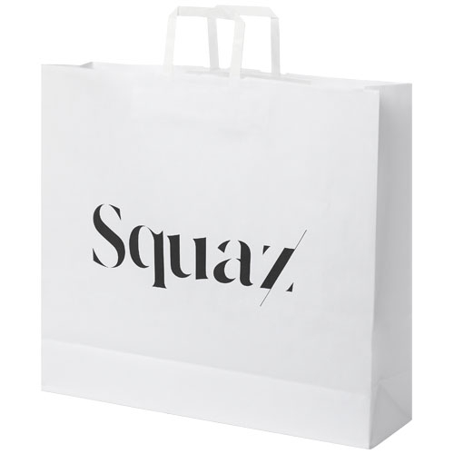 Sac en papier Kraft et poignées 49,5x44x14cm - XXL Blanc