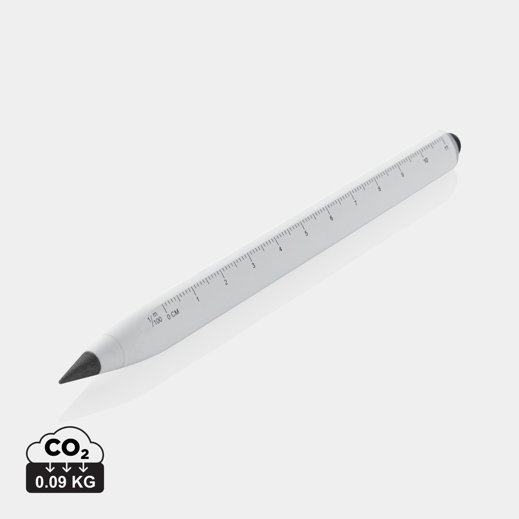 Crayon infini multitâches personnalisé alu recyclé Eon Blanc