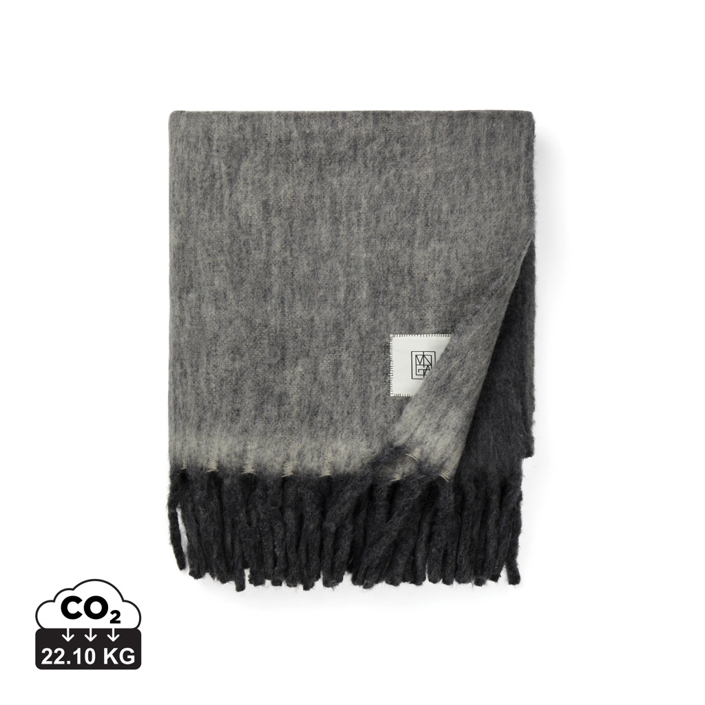 Plaid laine et acrylique à personnaliser Saletto VINGA Gris