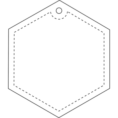 Attache publicitaire réfléchissante hexagonale