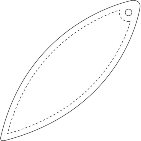 Attache réfléchissante personnalisable en forme d'ellipse