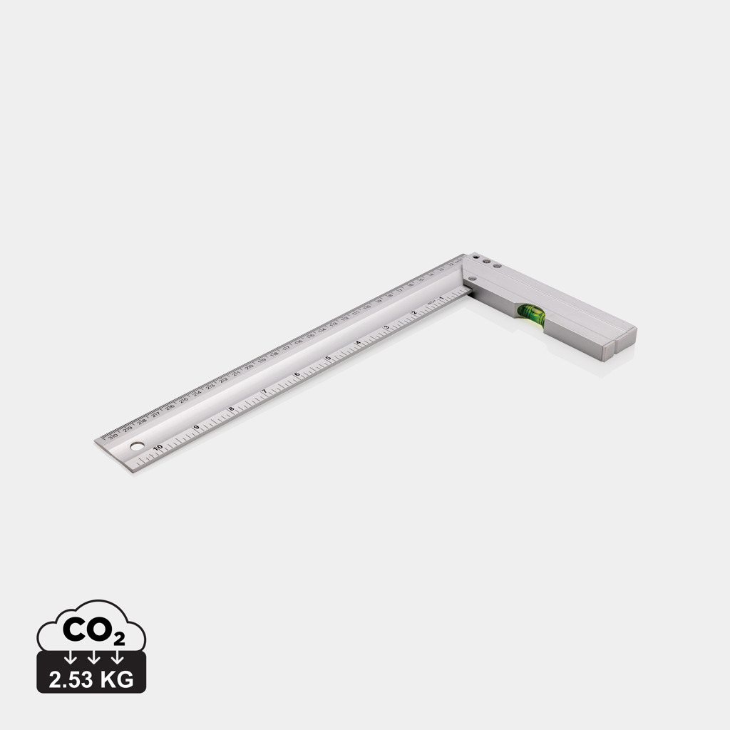 Règle personnalisable 30cm avec niveau Argent