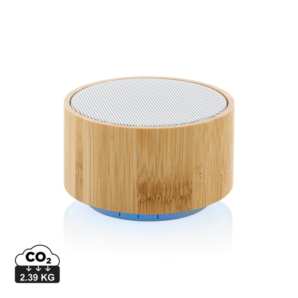 Enceinte 3W en bambou et ABS recyclé personnalisable Blanc