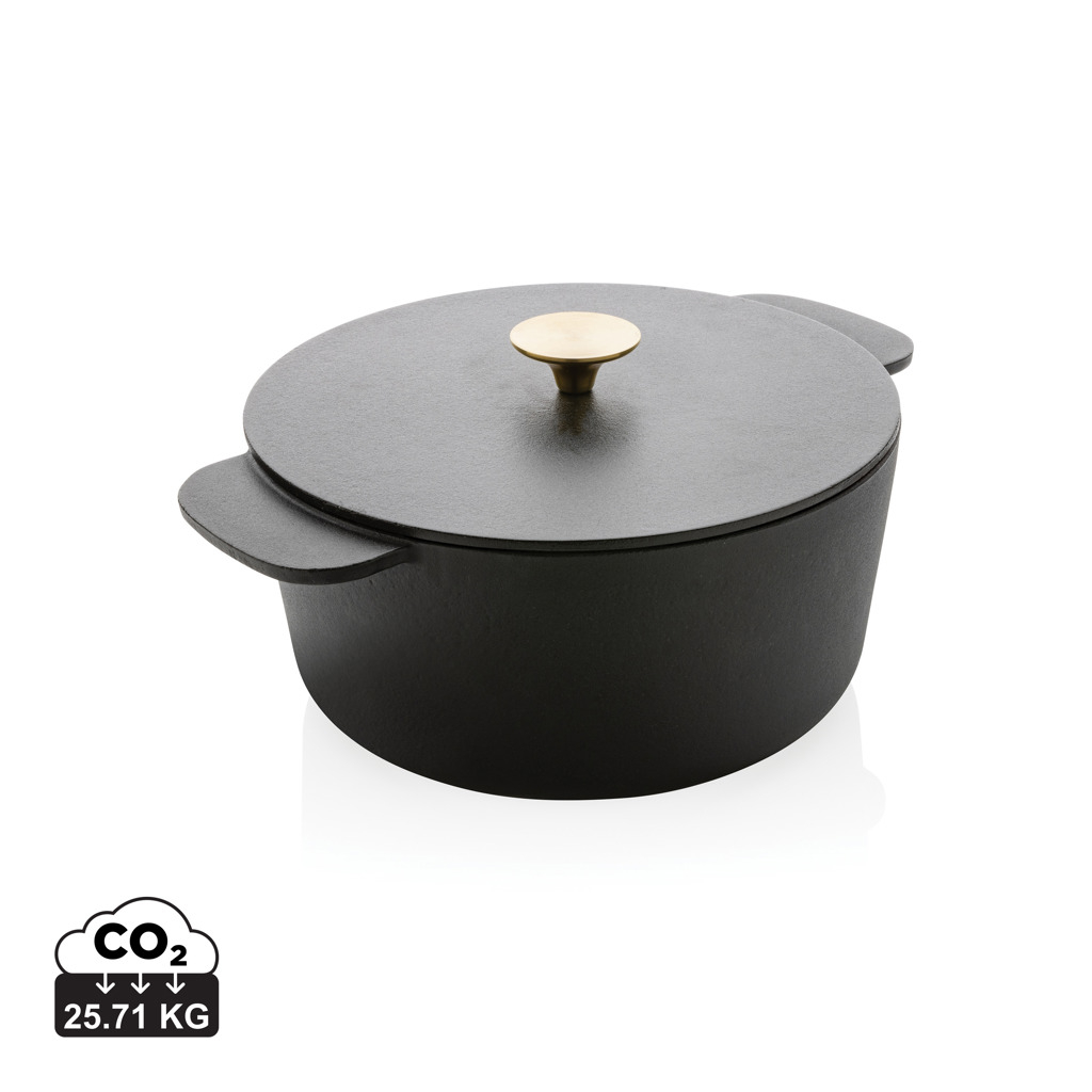 Cocotte publicitaire en fonte 5,2L Ukiyo Noir