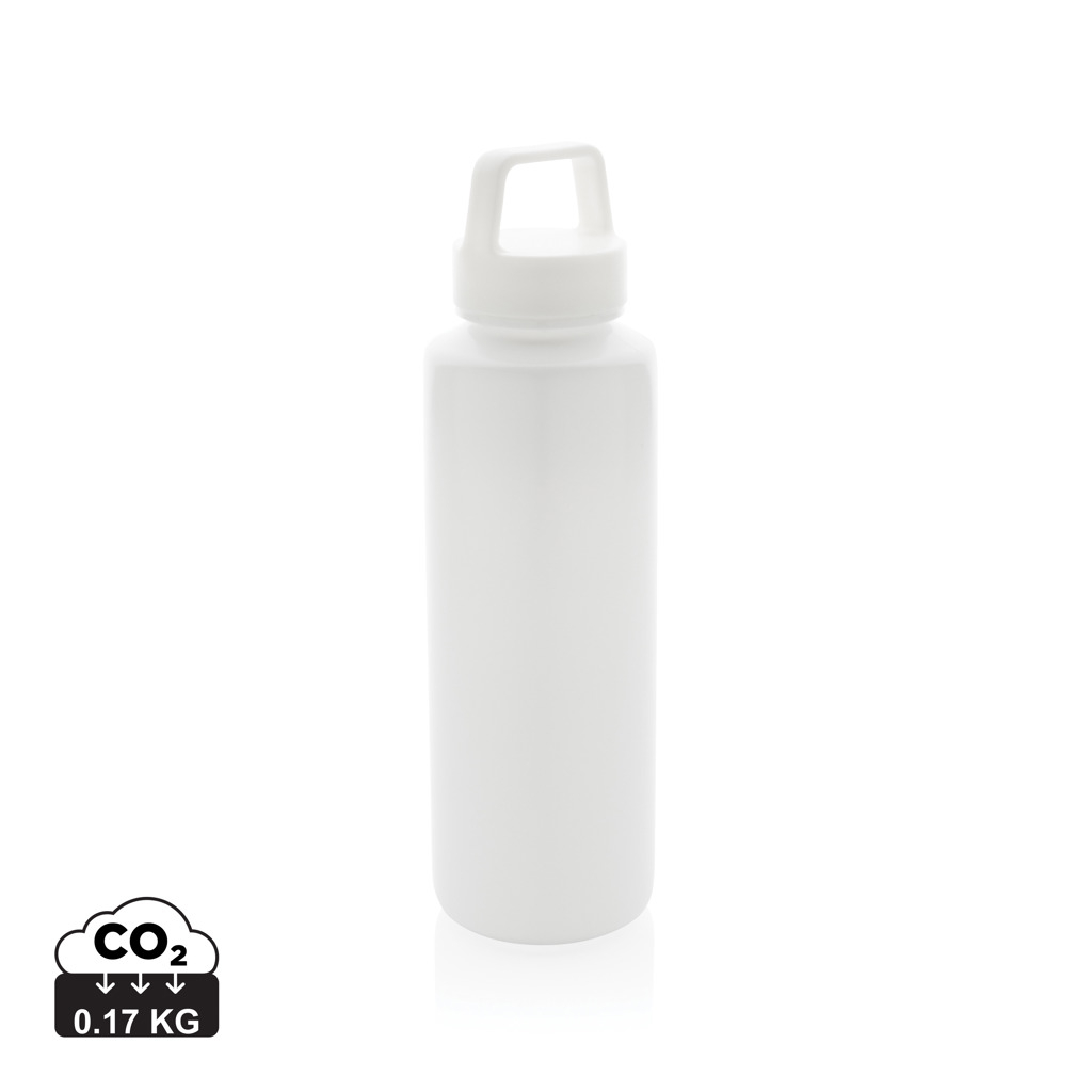 Bouteille recyclée publicitaire avec poignée 500ml Blanc