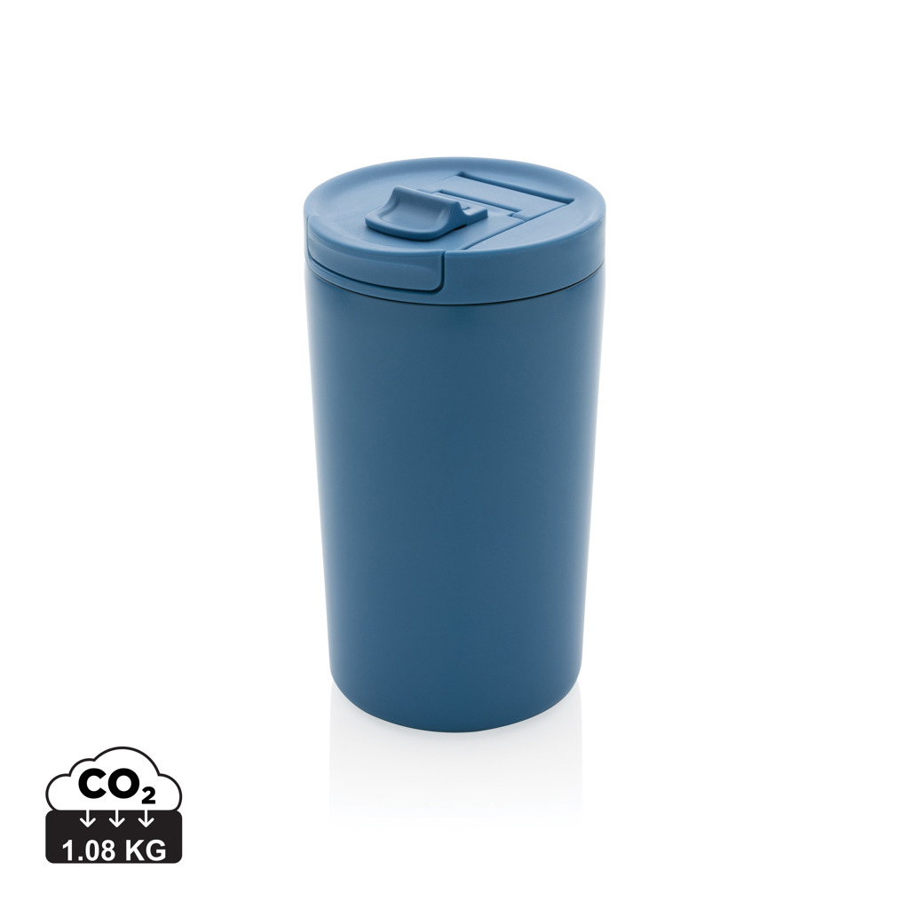 Mug voyage isotherme personnalisé en acier recyclé 300ml Bleu