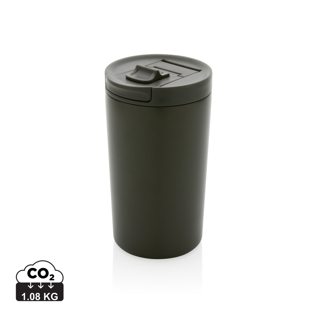 Mug voyage isotherme personnalisé en acier recyclé 300ml Vert