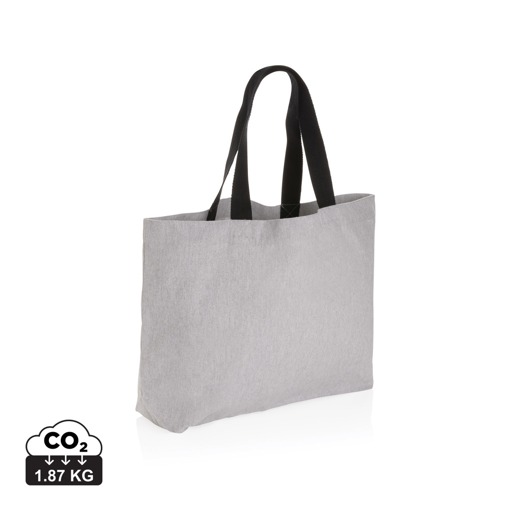 Grand sac cabas publicitaire en toile 240g - Impact Gris