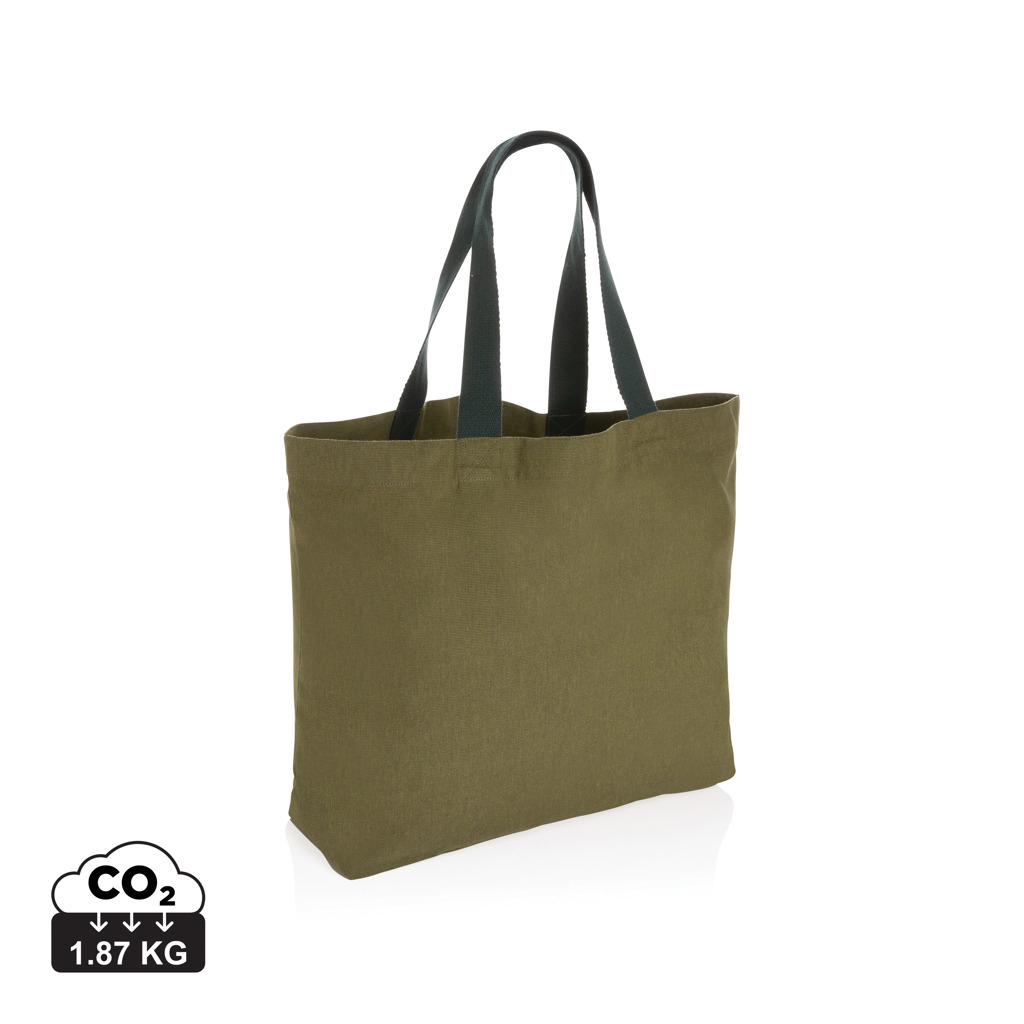 Grand sac cabas publicitaire en toile 240g - Impact Vert