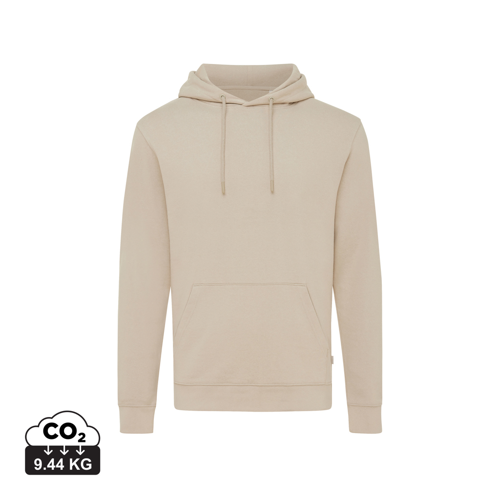 Sweat capuche unisexe publicitaire coton recyclé 340g Iqoniq Jasper desert