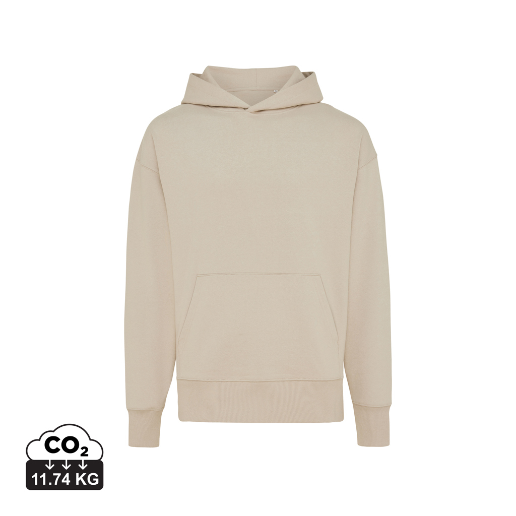 Sweat capuche personnalisable coton recyclé 340g unisexe Iqoniq Yoho desert