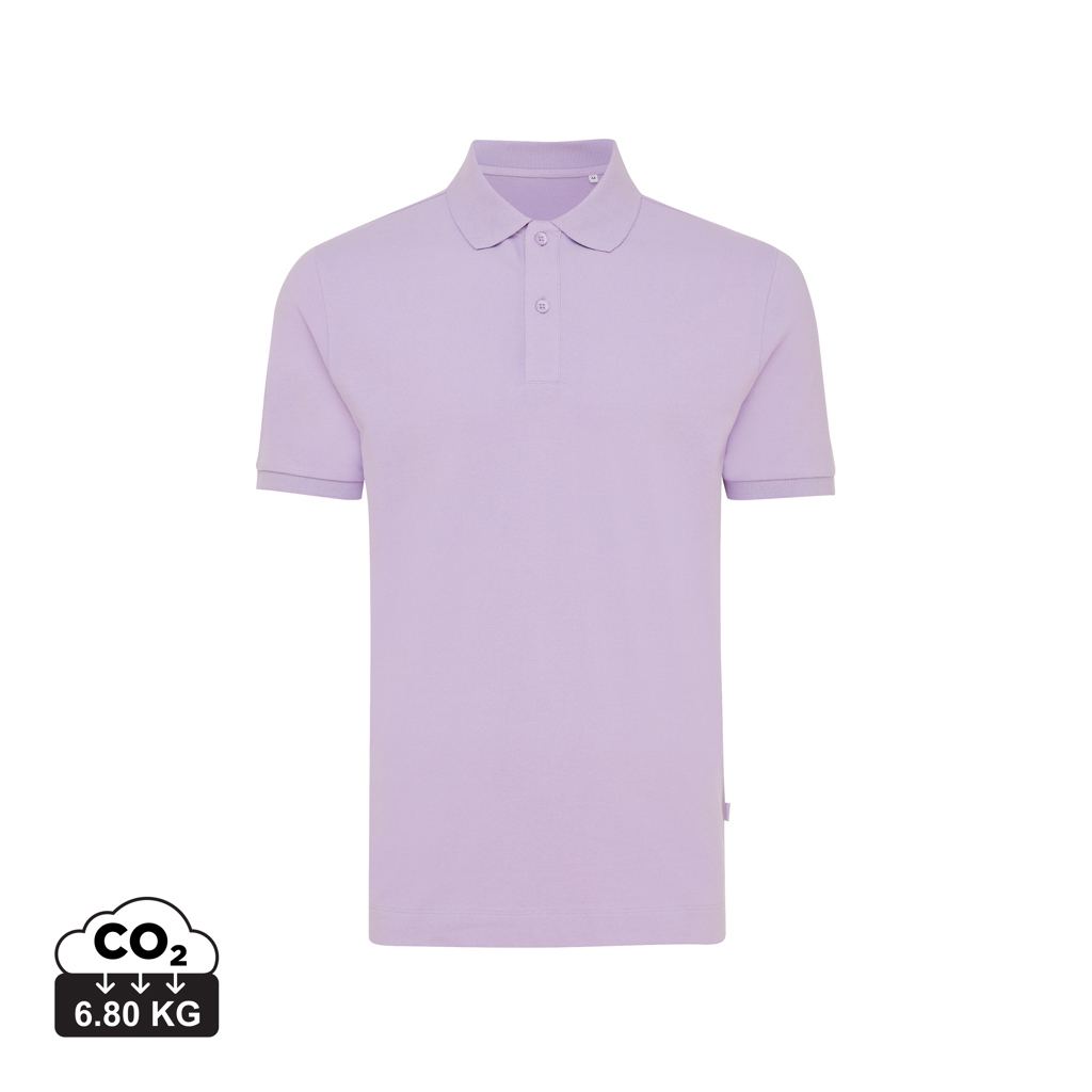Polo publicitaire unisexe en coton recyclé 220g Iqoniq Yosemite Lavande
