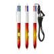 Stylo 4 couleurs publicitaire avec lanyard BIC® Flags Collection