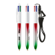 Stylo 4 couleurs publicitaire avec lanyard BIC® Flags Collection