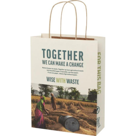 Sac résidus agricoles promotionnel recyclable 24x32x9 cm