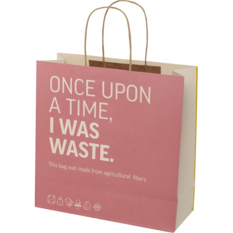 Sac en papier XL déchets agricoles à personnaliser 31x31x12 cm