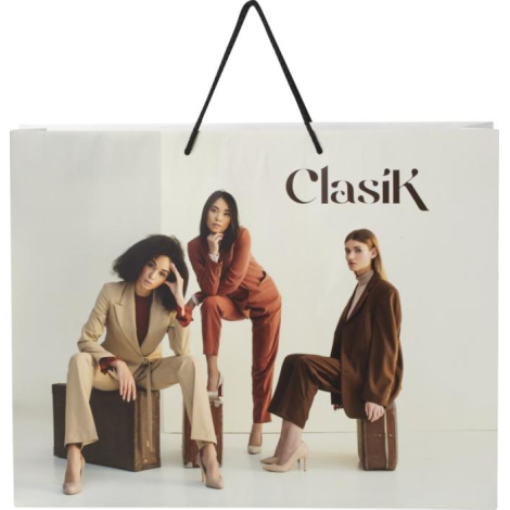 Sac publicitaire en papier recyclable XXL 45x10x35 cm