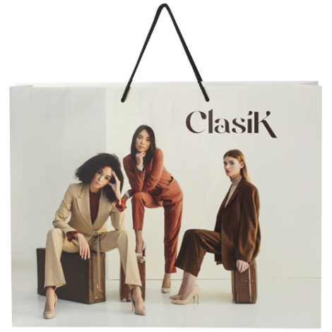 Sac publicitaire en papier recyclable XXL 45x10x35 cm