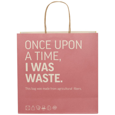 Sac en papier XL déchets agricoles à personnaliser 31x31x12 cm