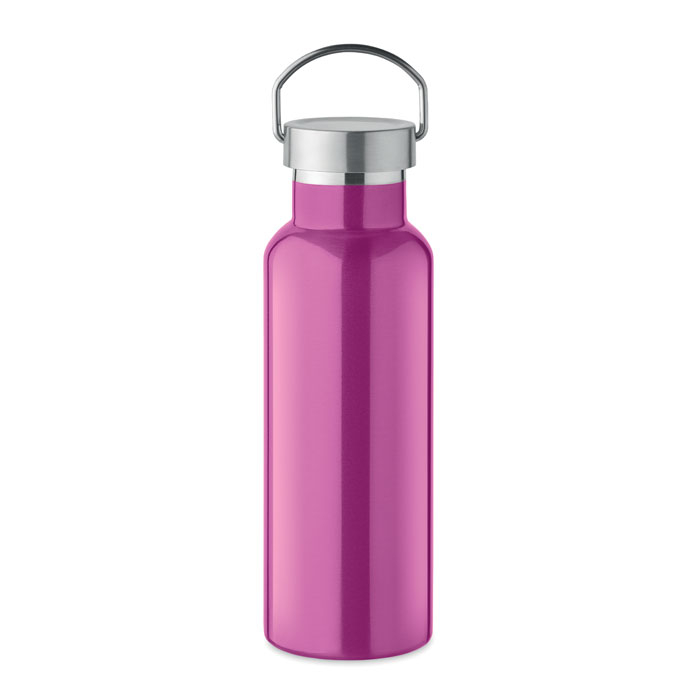 Gourde inox recyclé 500ml personnalisable FLORENCE Fuchsia
