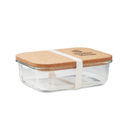 Lunchbox publicitaire 830ml en verre et liège CANOA