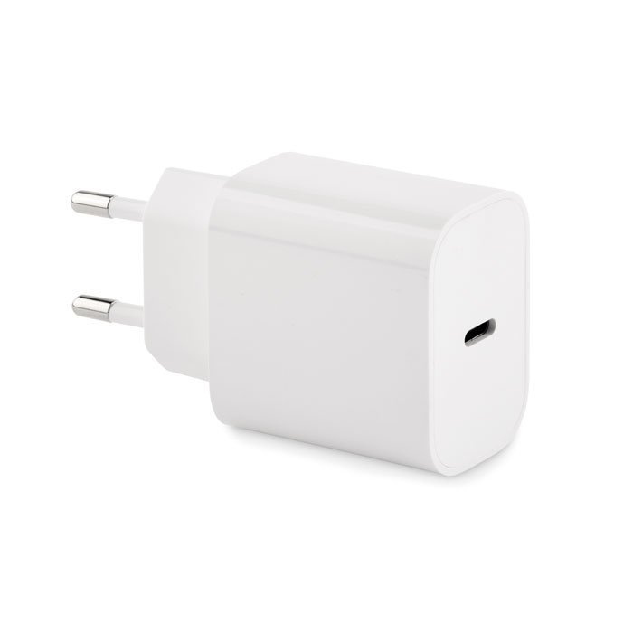 Chargeur mural personnalisé USB 20W 2 ports PLUGME Blanc