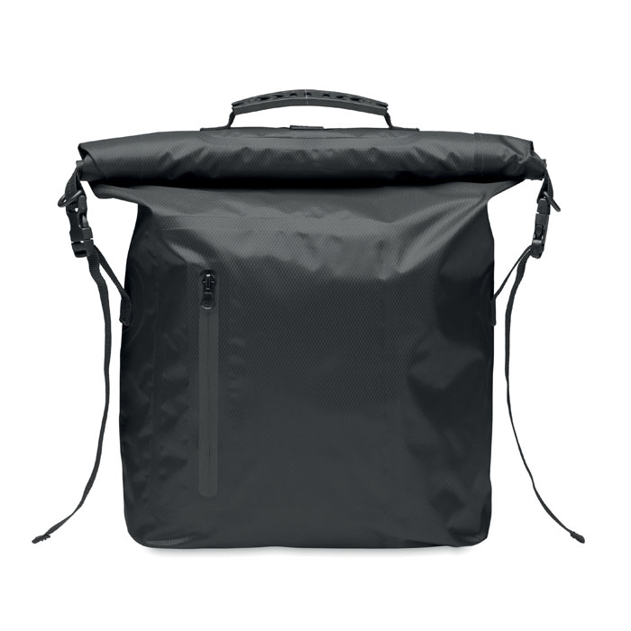Sac à dos enroulable publicitaire étanche rPET SCUBAROLL Noir
