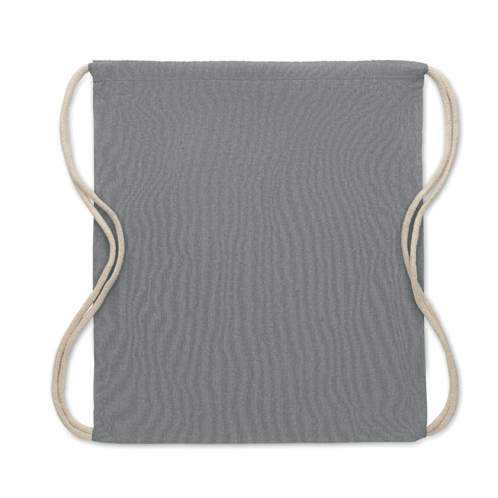 Gym bag promotionnel coton recyclé 140 gr MUJIKA Gris