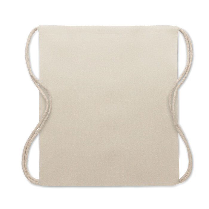 Gym bag promotionnel coton recyclé 140 gr MUJIKA Beige