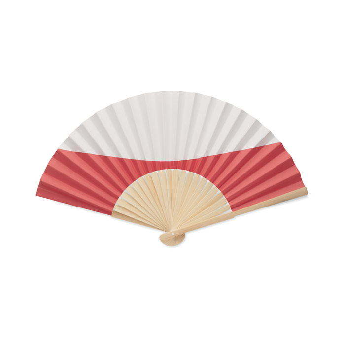 Eventail publicitaire à motif de drapeau FUNFAN Blanc