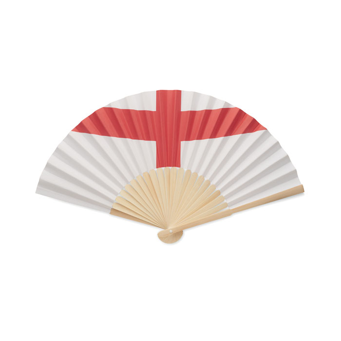 Eventail publicitaire à motif de drapeau FUNFAN Ivoire
