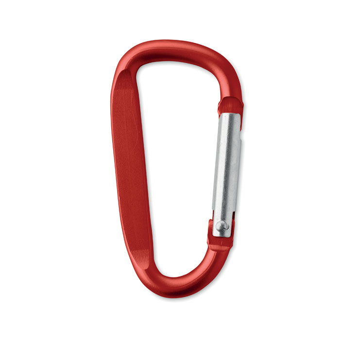 Mousqueton publicitaire en aluminium GANCHO Rouge
