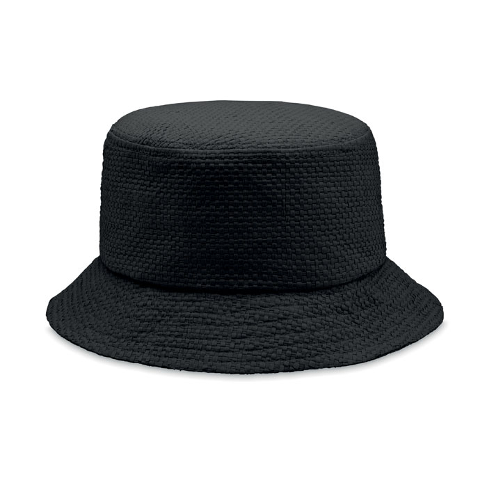 Bob en paille de papier à personnaliser BILGOLA+ Noir