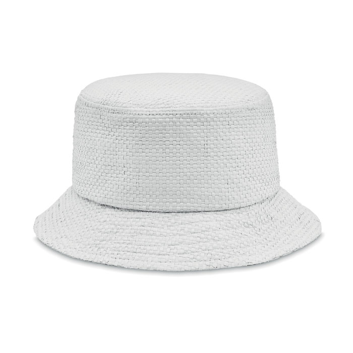 Bob en paille de papier à personnaliser BILGOLA+ Blanc