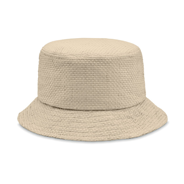 Bob en paille de papier à personnaliser BILGOLA+ Beige