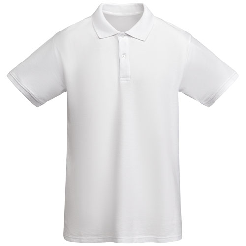 Polo personnalisé coton bio 210gr Homme Prince ROLY Blanc