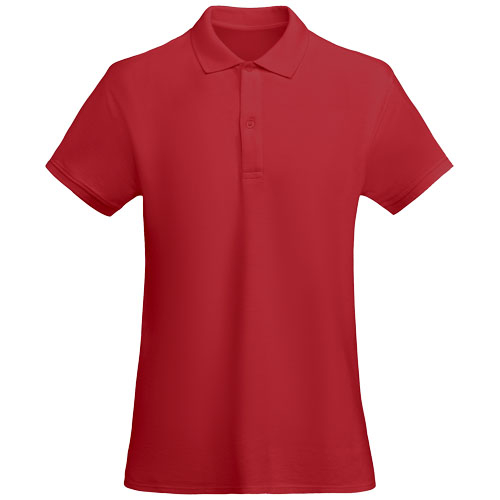 Polo Femme coton bio 210gr personnalisé Prince ROLY Rouge