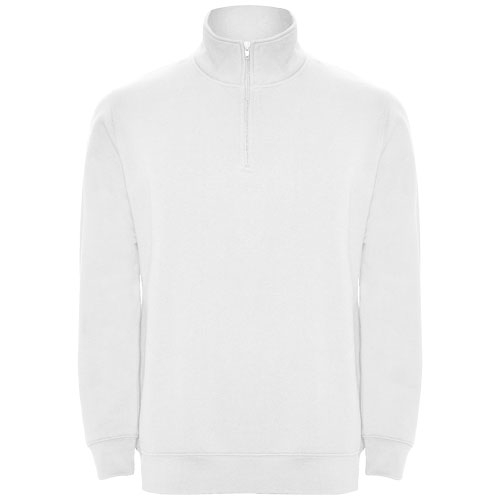 Pull zippé promotionnel unisexe 280gr Aneto ROLY Blanc
