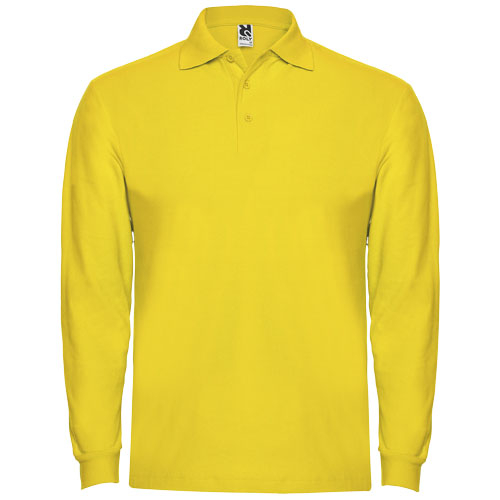 Polo manches longues Homme personnalisé 220gr Estrella ROLY Jaune