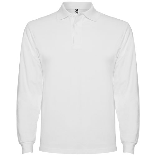 Polo manches longues Homme personnalisé 220gr Estrella ROLY Blanc