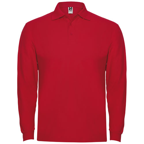 Polo manches longues Homme personnalisé 220gr Estrella ROLY Rouge