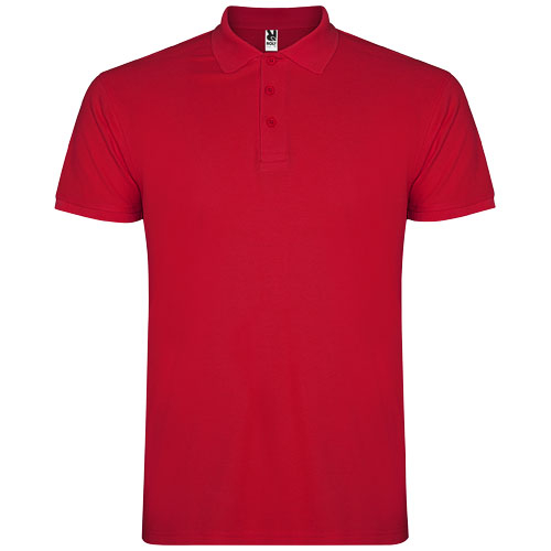Polo pour homme coton 200gr personnalisé Star ROLY Rouge