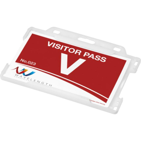 Porte-badge en plastique recyclé personnalisé Vega