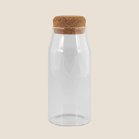 Bouteille personnalisée borosilicate et liège 600 ml LUCENT