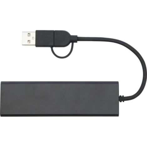 Hub USB 2.0 personnalisable alu recyclé Rise Tekiō®