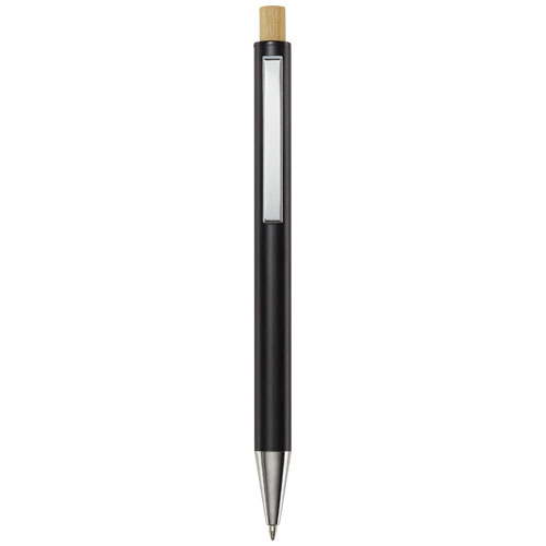 Stylo bille en aluminium recyclé personnalisable Cyrus Noir
