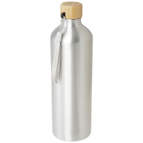 Grande gourde promotionnelle 1L alu recyclé Malpeza Argent